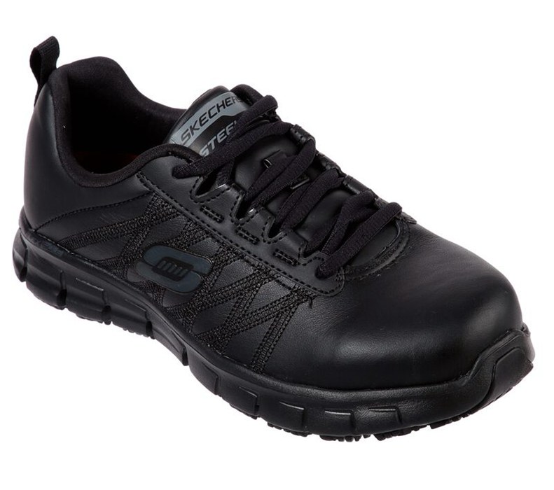 Skechers Sure Track - Martley St - Womens Work Boots Black [AU-ZW1584]